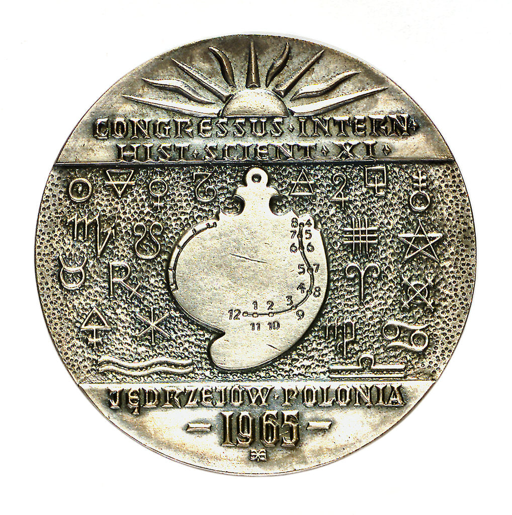 Detail of Medal commemorating the XIth International Congress of the History of Science, 1965; obverse by unknown