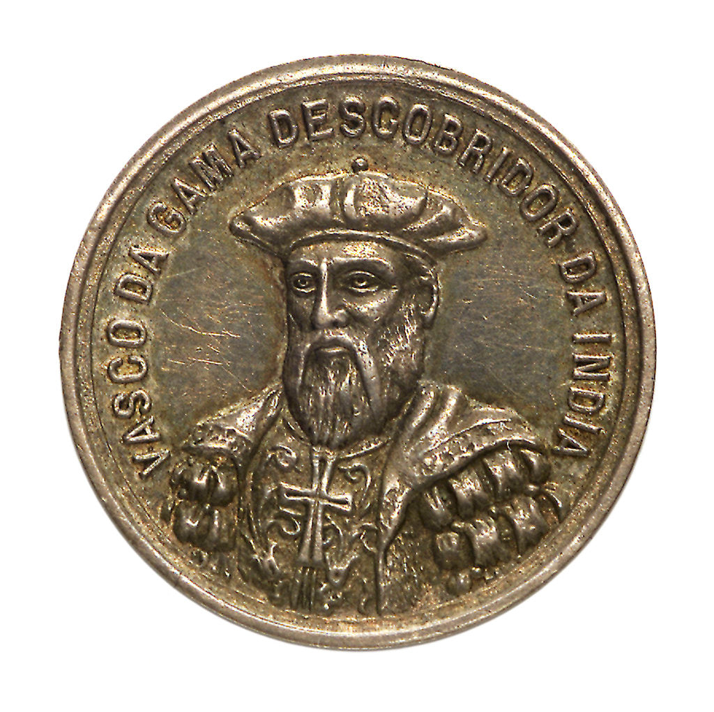 Detail of Medal commemorating Vasco da Gama (ca.1469-1524), fourth centenary, 1898; obverse by A.R.