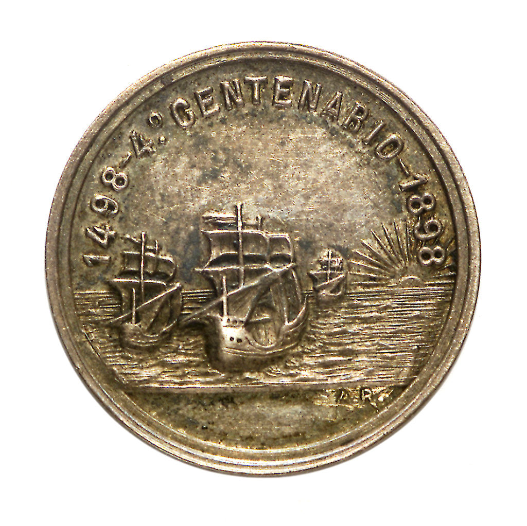 Detail of Medal commemorating Vasco da Gama (ca.1469-1524), fourth centenary, 1898; reverse by A.R.