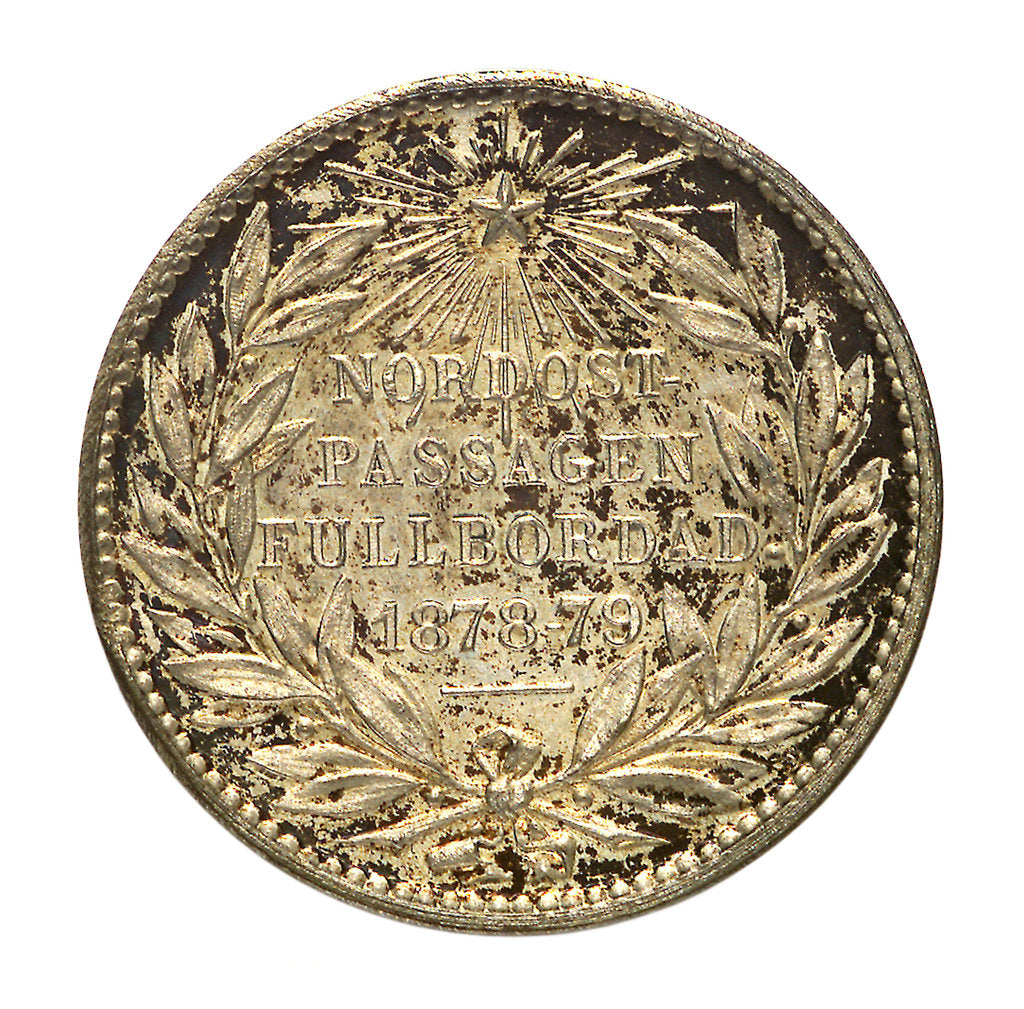 Detail of Medal commemorating the Navigation of the North East Passage 1878-1879; reverse by A. Lindberg
