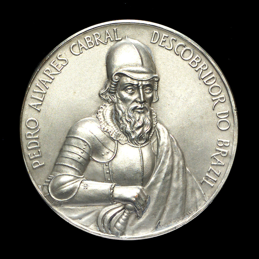 Detail of Medal commemorating the 400th anniversary of the discovery of Brasil, 1900; obverse by H. Frei
