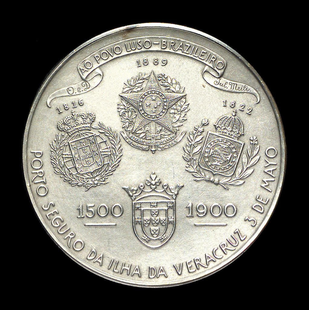 Detail of Medal commemorating the 400th anniversary of the discovery of Brasil, 1900; reverse by H. Frei