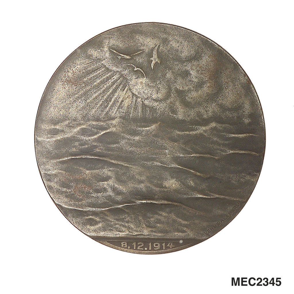 Detail of Medal commemorating the Battle of the Falkland Islands, 1914; reverse by F. Eue