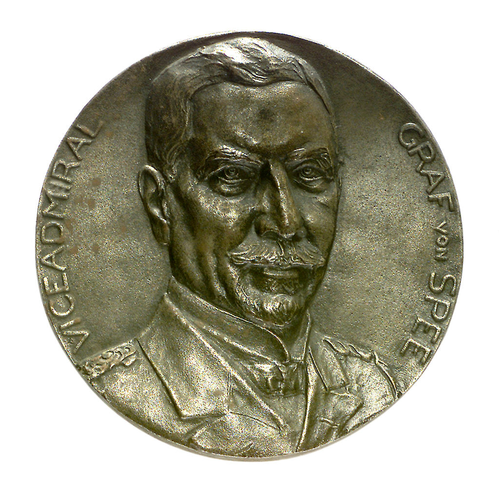 Detail of Medal commemorating the Battle of the Falkland Islands, 1914; obverse by A. L.