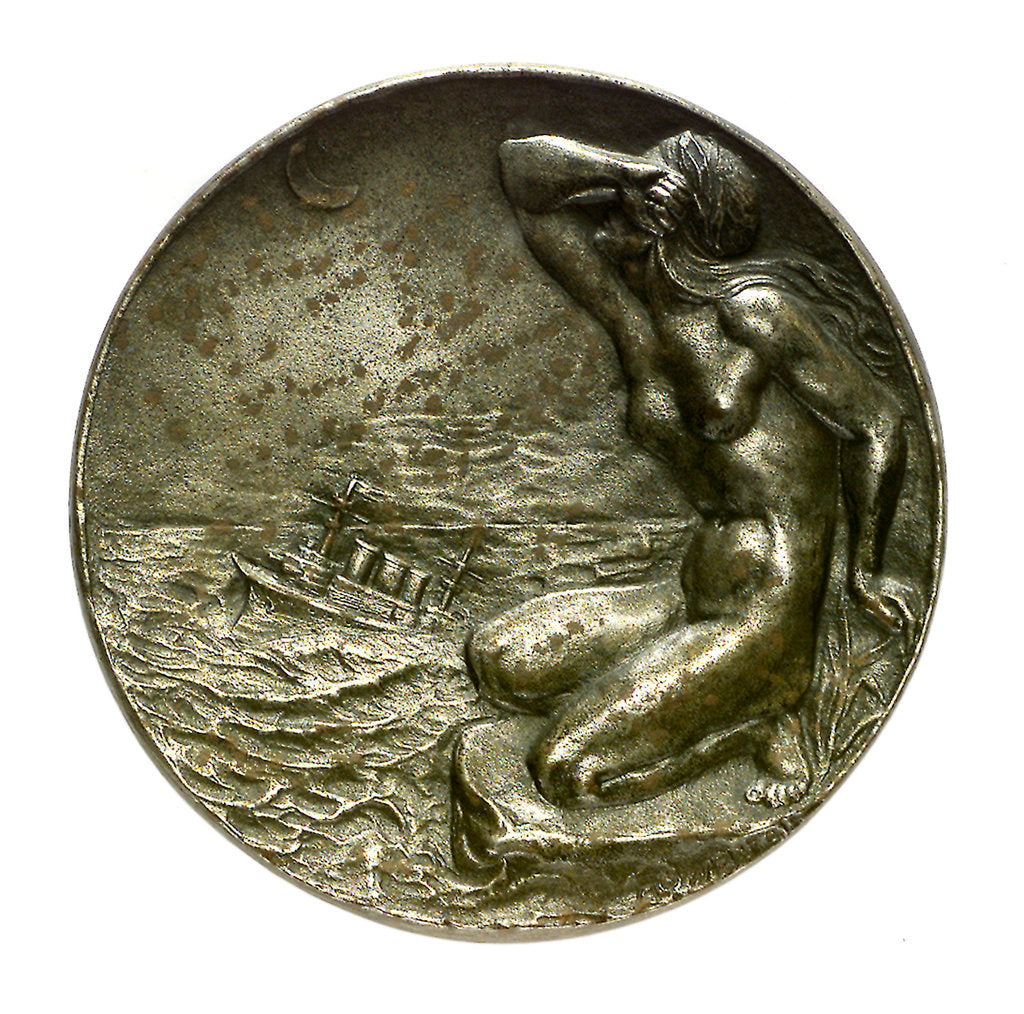 Detail of Medal commemorating the Battle of the Falkland Islands, 1914; reverse by A. L.