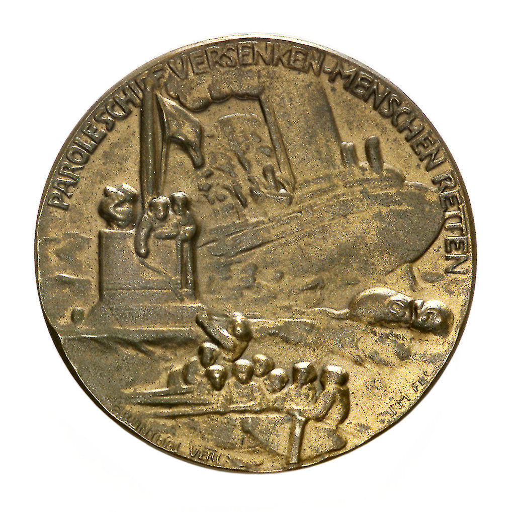 Detail of Medal commemorating Grossadmiral Alfred von Tirpitz (1849-1930); reverse by P. Sturm