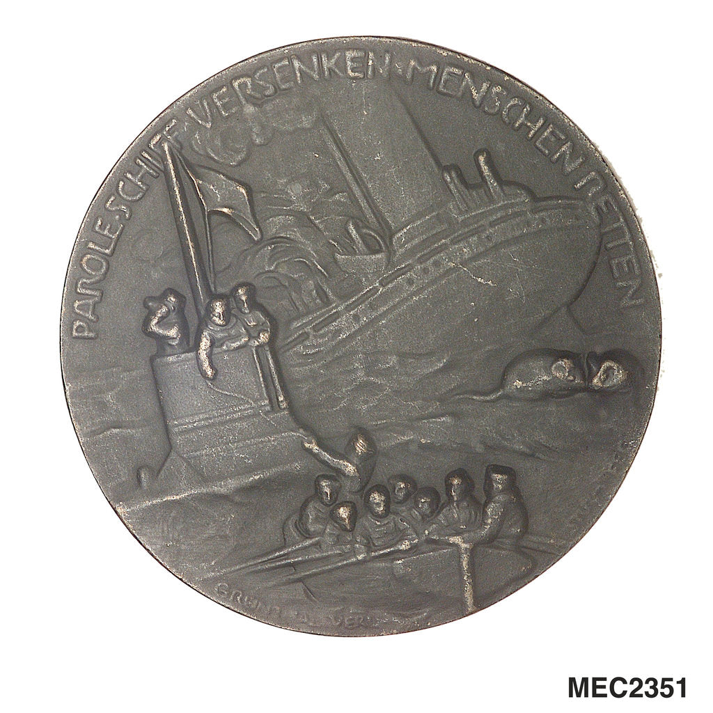 Detail of Medal commemorating Grossadmiral Alfred von Tirpitz (1849-1930); reverse by P. Sturm