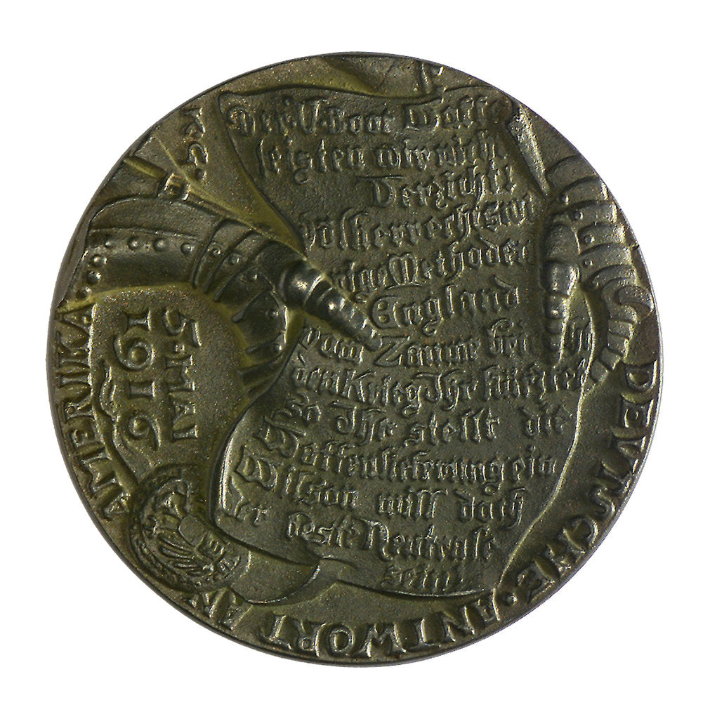 Detail of Medal commemorating the American note on U-boat warfare, 1916; reverse by Karl Goetz