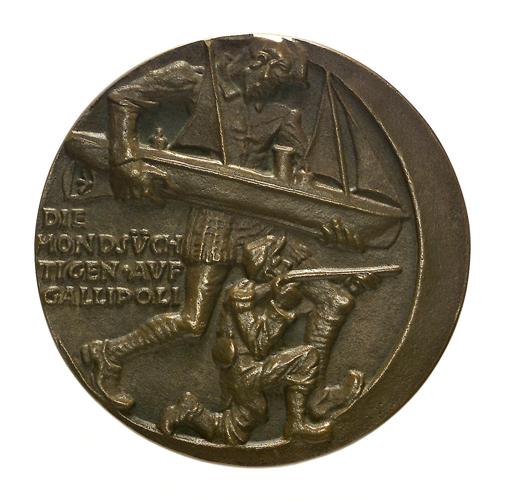 Detail of Medal commemorating the Gallipoli campaign; obverse by Karl Goetz