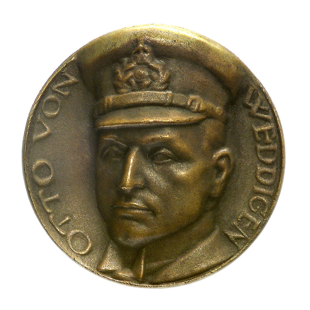 Detail of Medal commemorating Captain-Lieutenant Otto von Weddigen (1882-1915), submarine commander; obverse by unknown