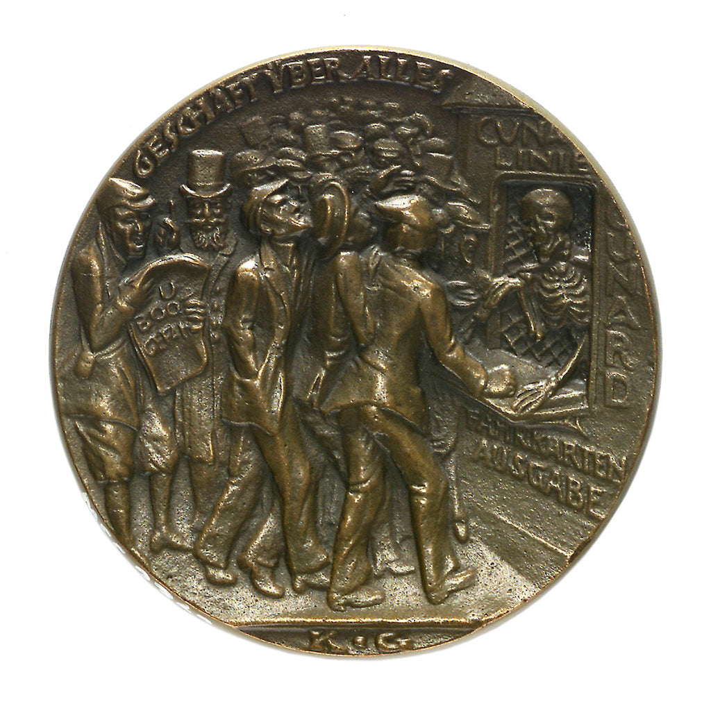 Detail of Medal commemorating the sinking of the SS 'Lusitania', 1915; obverse by Karl Goetz