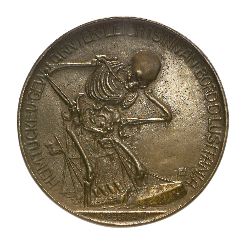 Detail of Medal commemorating the sinking of the SS 'Lusitania', 1915; obverse by W. Eberbach