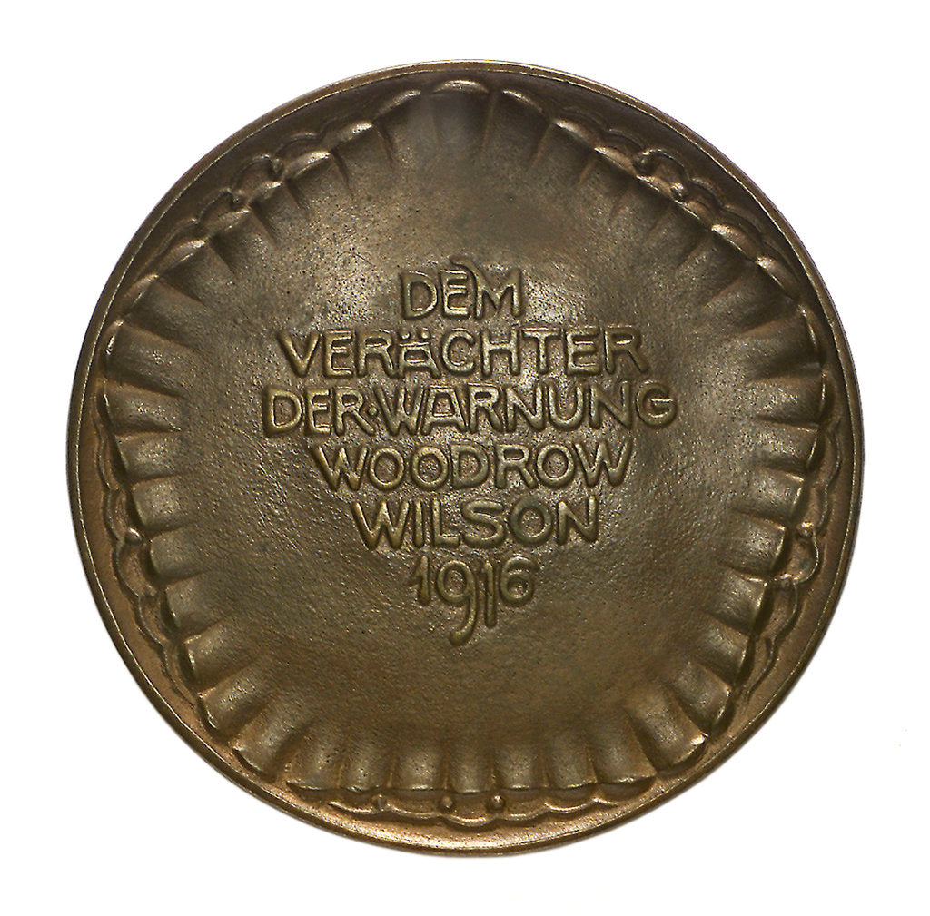 Detail of Medal commemorating the sinking of the SS 'Lusitania', 1915; reverse by W. Eberbach