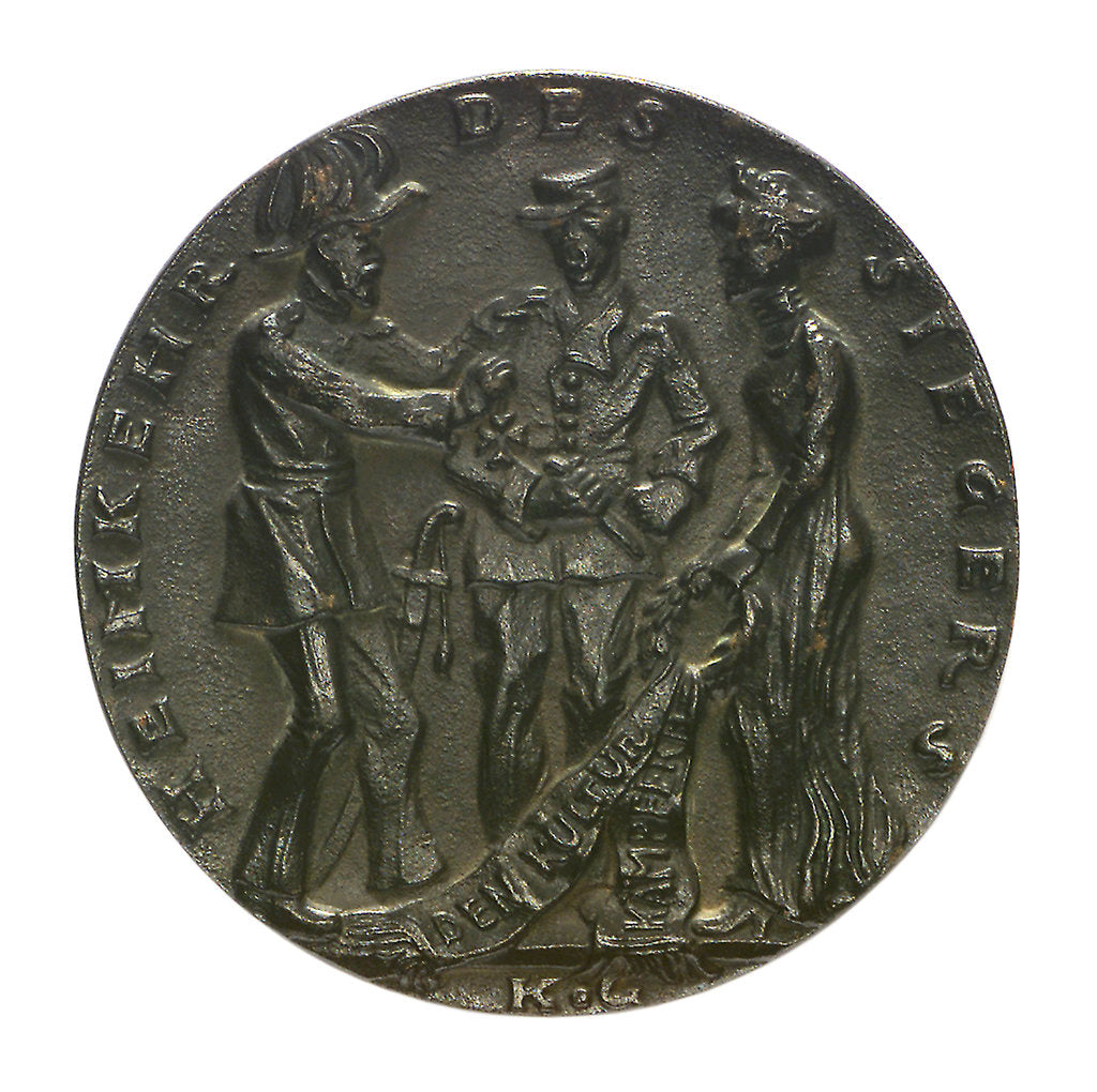 Detail of Medal commemorating the sinking of 'U27' by Q-ship 'Baralong', 1915; obverse by Karl Goetz