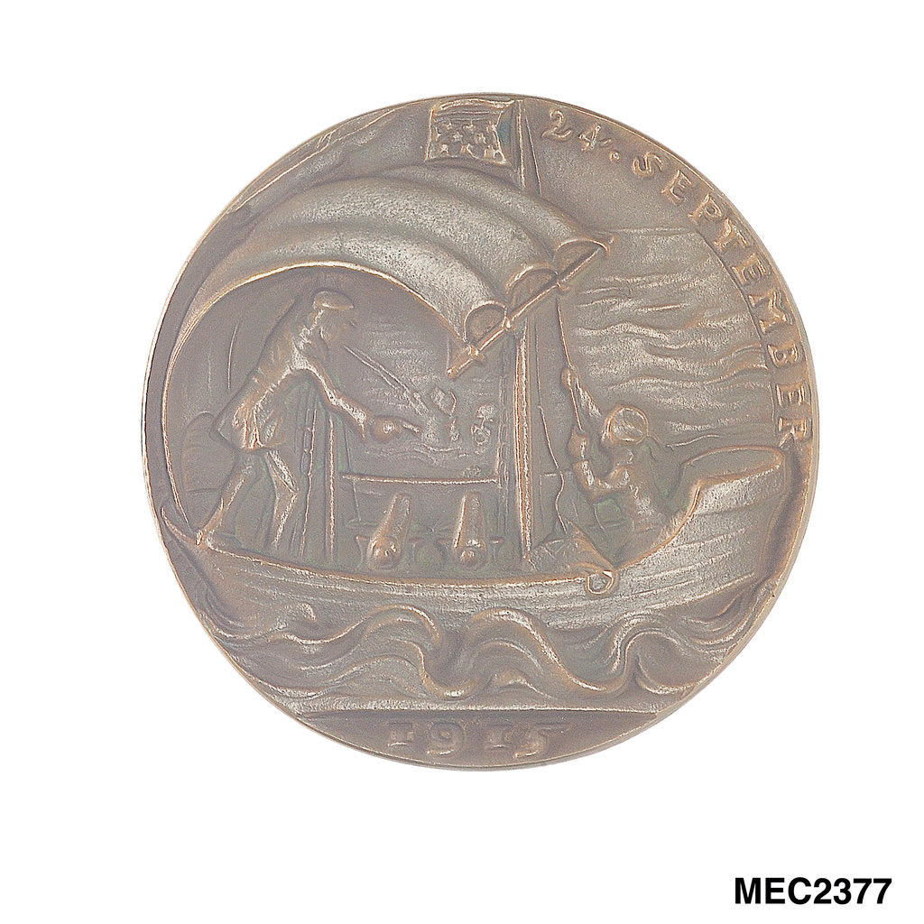 Detail of Medal commemorating the sinking of 'U41' by Q-ship 'Baralong', 1915 by Karl Goetz
