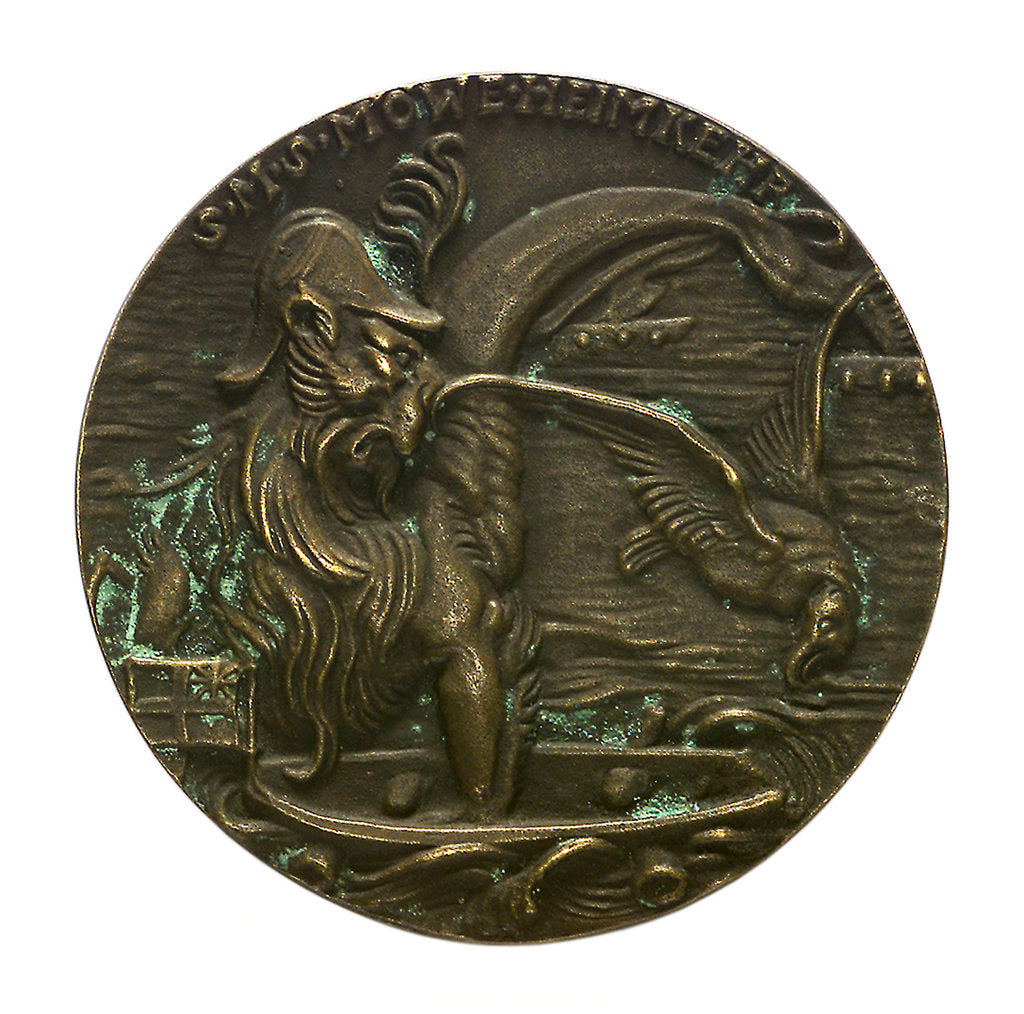 Detail of Medal commemorating the home-coming of SMS 'Möwe' by Karl Goetz