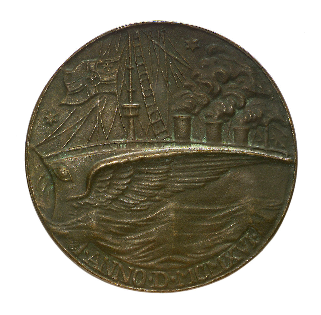 Detail of Medal commemorating the Captain of SMS 'Möwe', Graf Dohna Schlodien by unknown