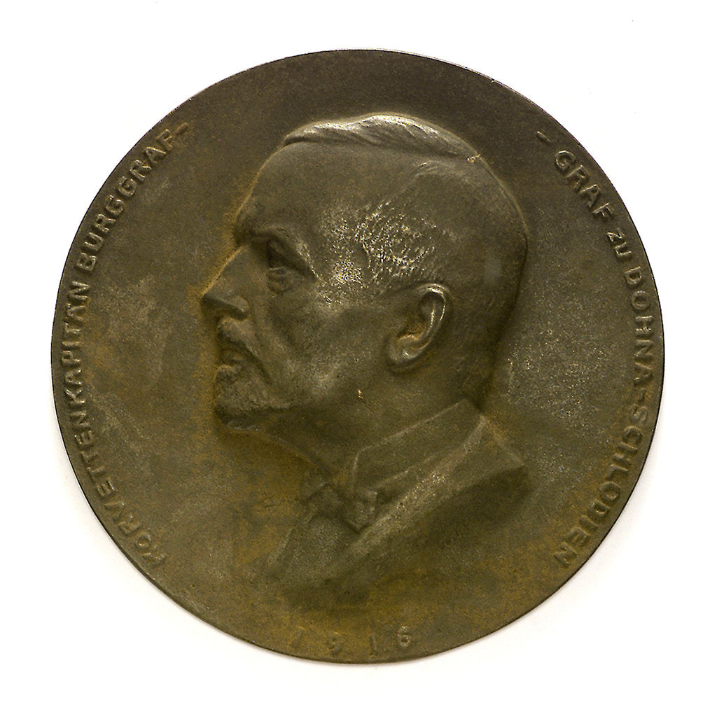 Detail of Medal commemorating the Captain of SMS 'Möwe', Graf Dohna Schlodien by F. Liebkuchler