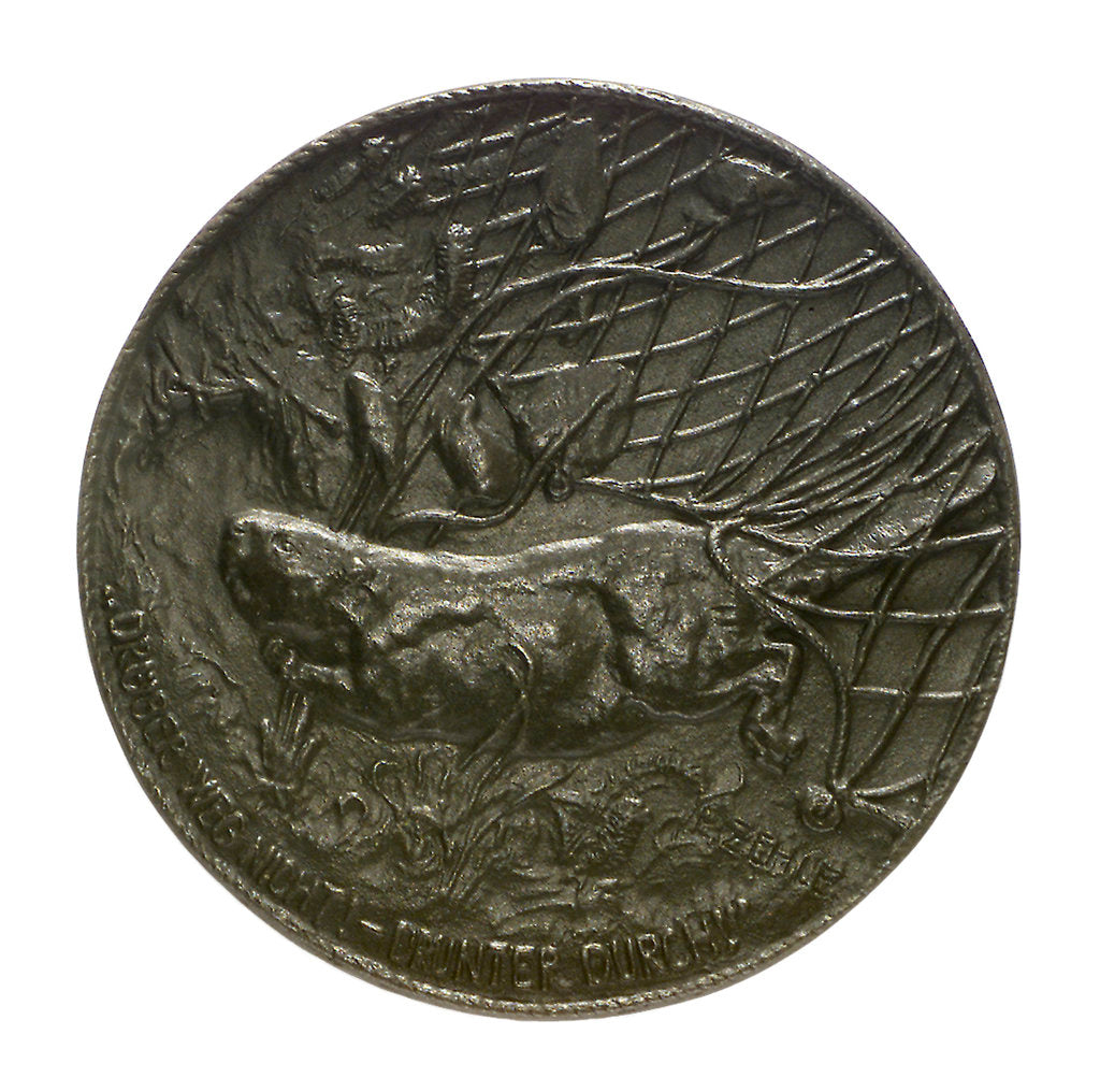 Detail of Medal commemorating the return of the submarine 'Deutschland', 1916; obverse by E. Zehle