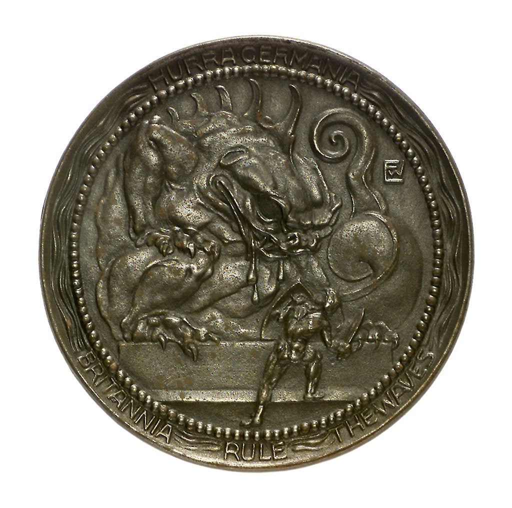 Detail of Medal commemorating Winston Churchill (1874-1965) First Lord of the Admiralty; obverse by W. Eberbach
