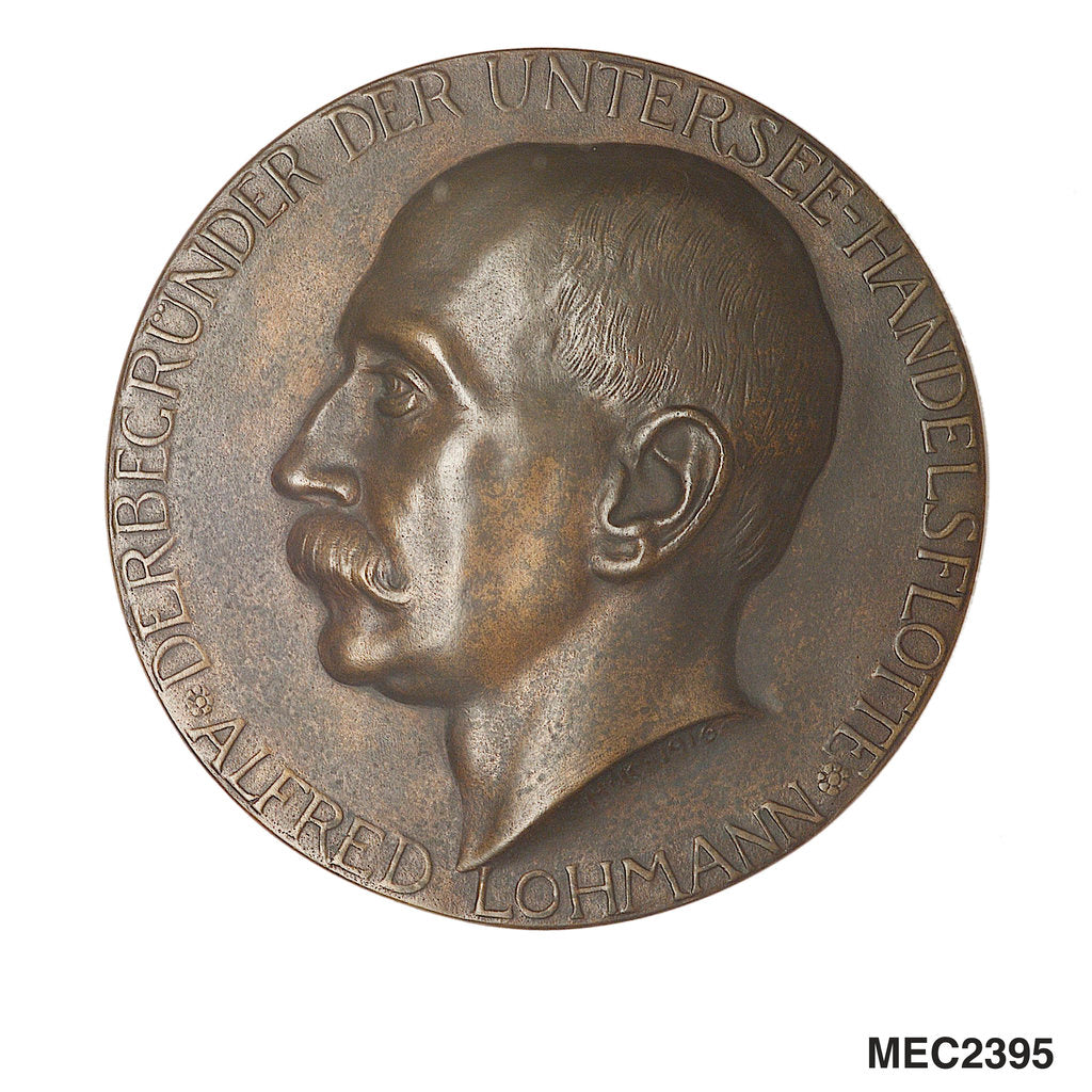 Detail of Medal commemorating Admiral John Arbuthnot Fisher (1841-1920), First Sea Lord; reverse by Hugo Kaufmann