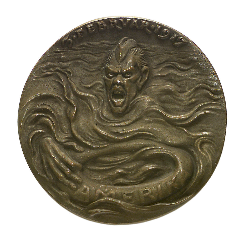 Detail of Medal commemorating America's peace objectives; reverse by Karl Goetz