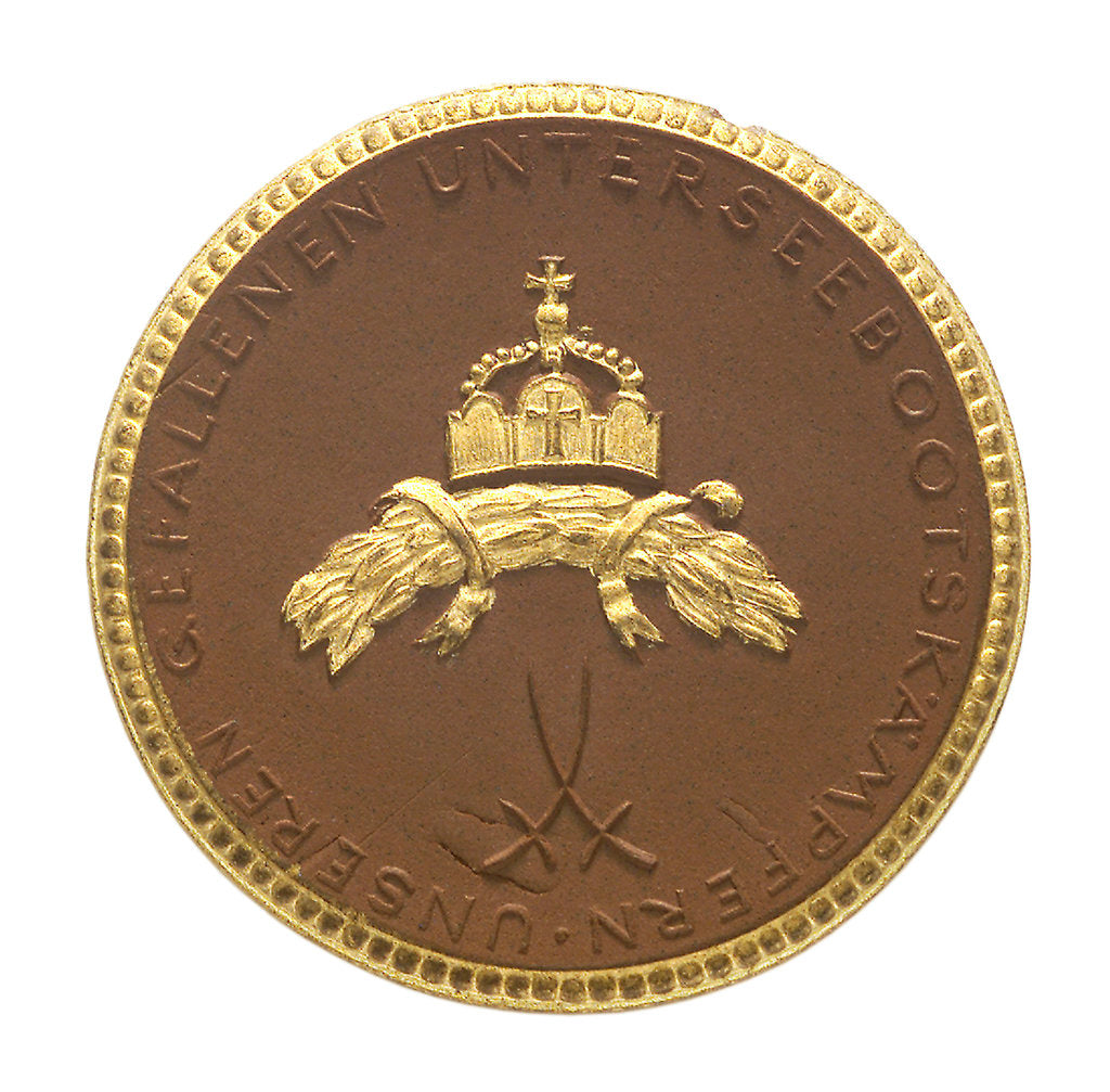 Detail of Medal commemorating a submarine officer's memorial; obverse by unknown