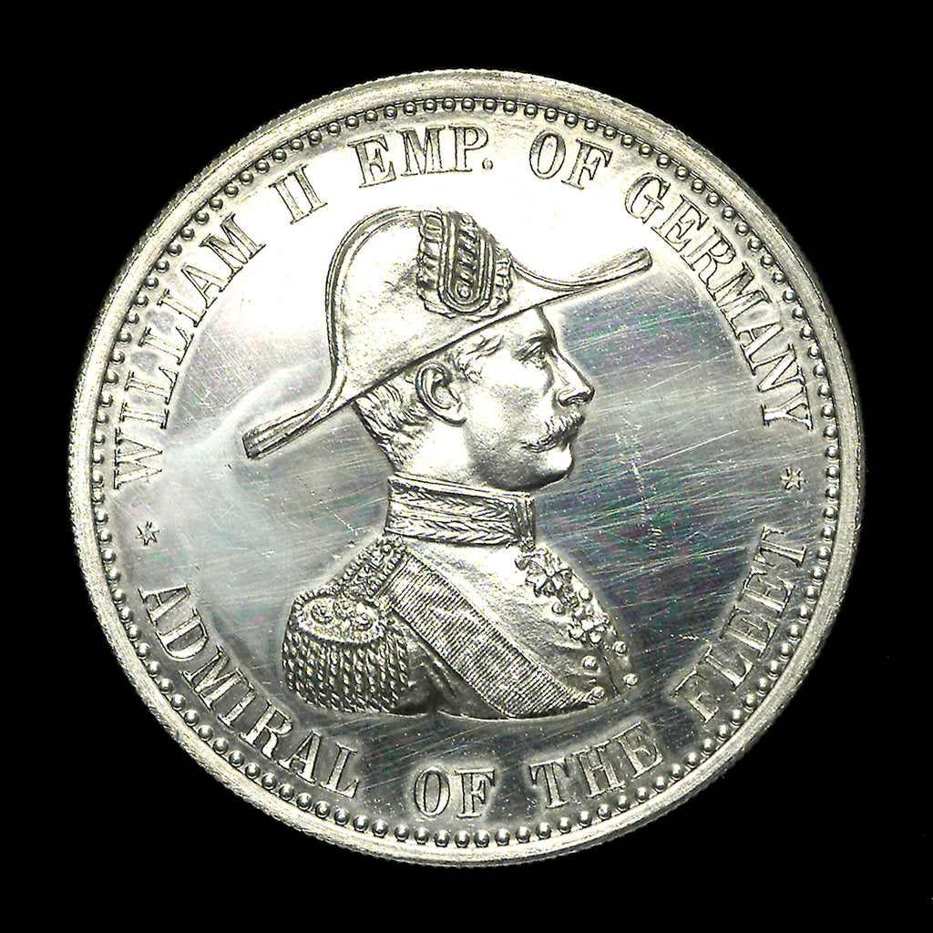 Detail of Medal commemorating the naval review at Spithead, 1889; obverse by unknown