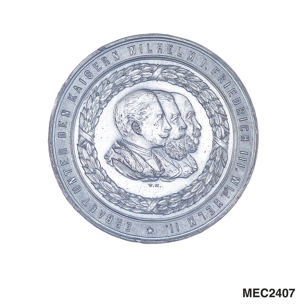 Detail of Medal commemorating the opening of the Kiel Canal, 1895 by W. Mayer