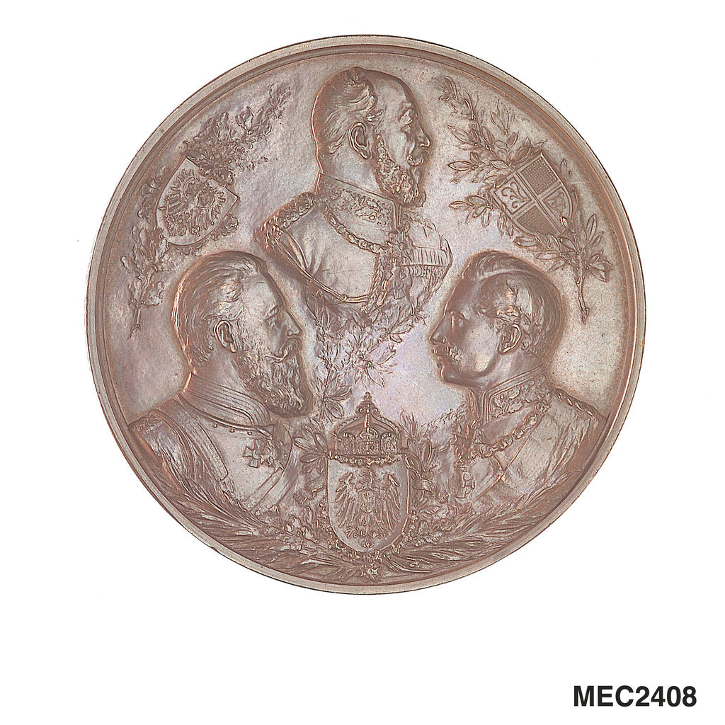 Detail of Medal commemorating the opening of the Kiel Canal, 1895 by E. Herter