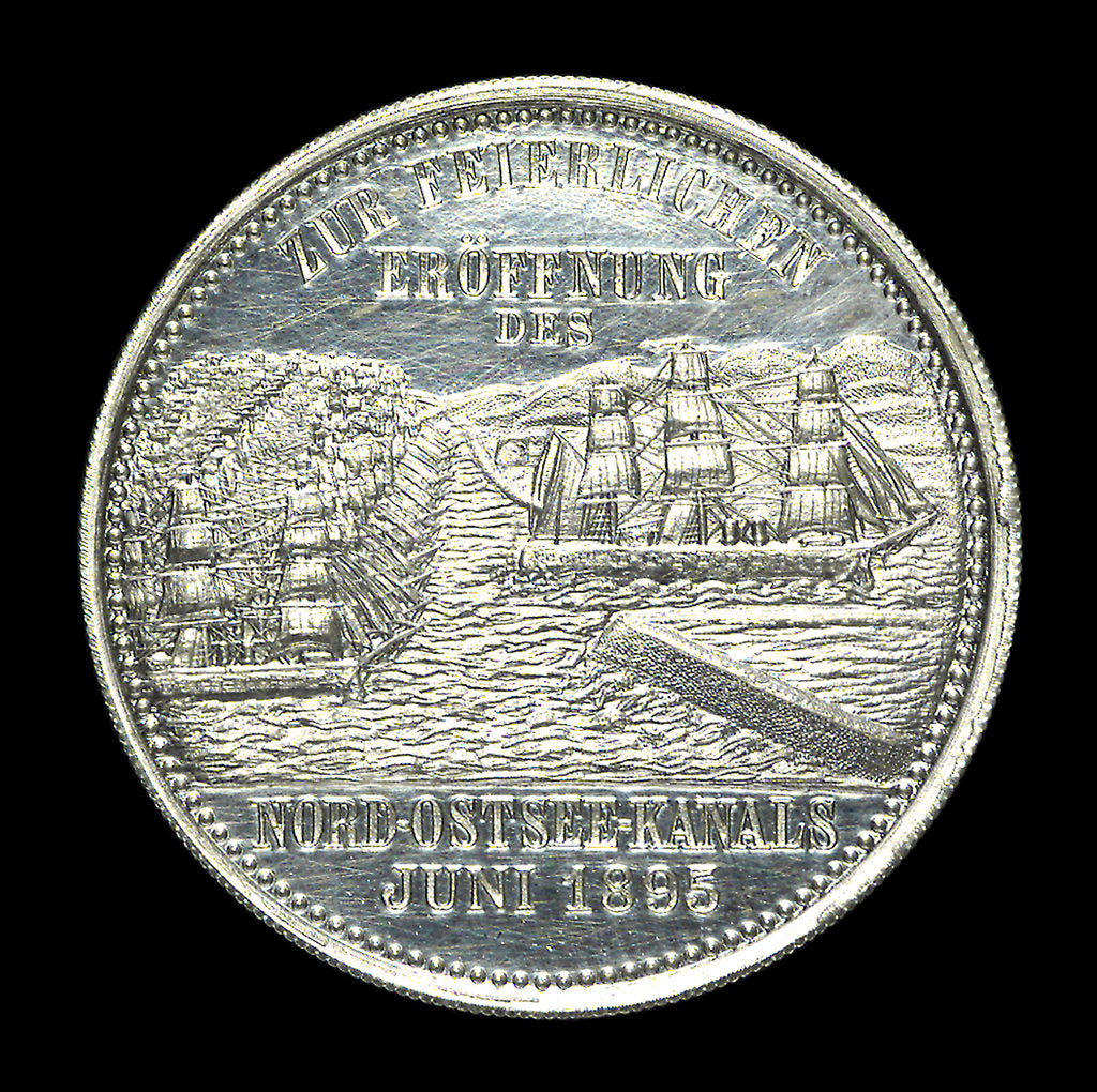Detail of Medal commemorating the opening of the Kiel Canal, 1895; reverse by unknown