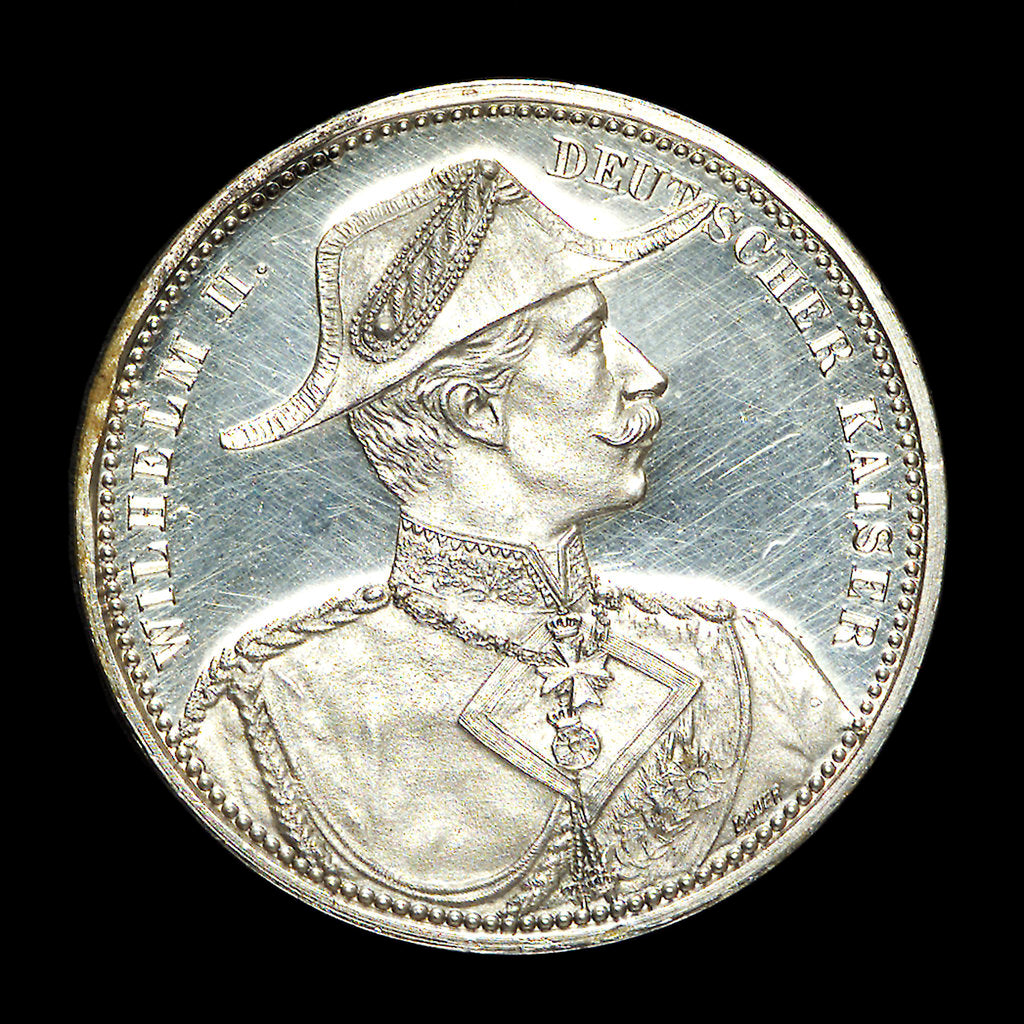 Detail of Medal commemorating the opening of the Kiel Canal, 1895; obverse by Lauer Bros.