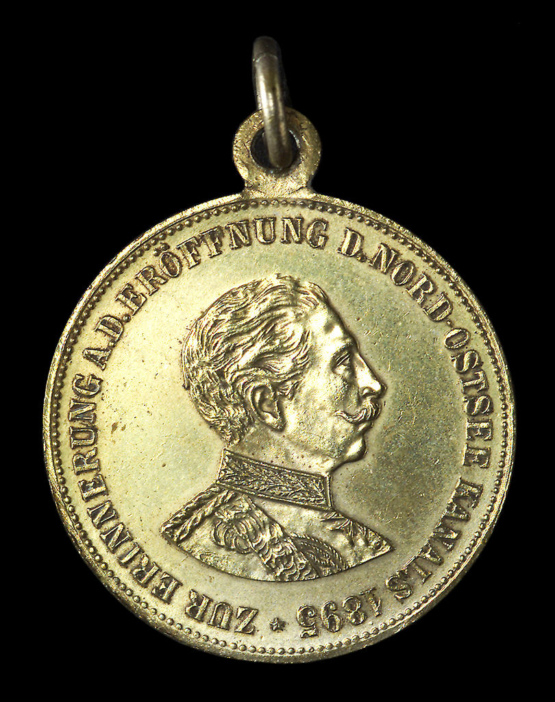 Detail of Medal commemorating the opening of the Kiel Canal, 1895; obverse by unknown