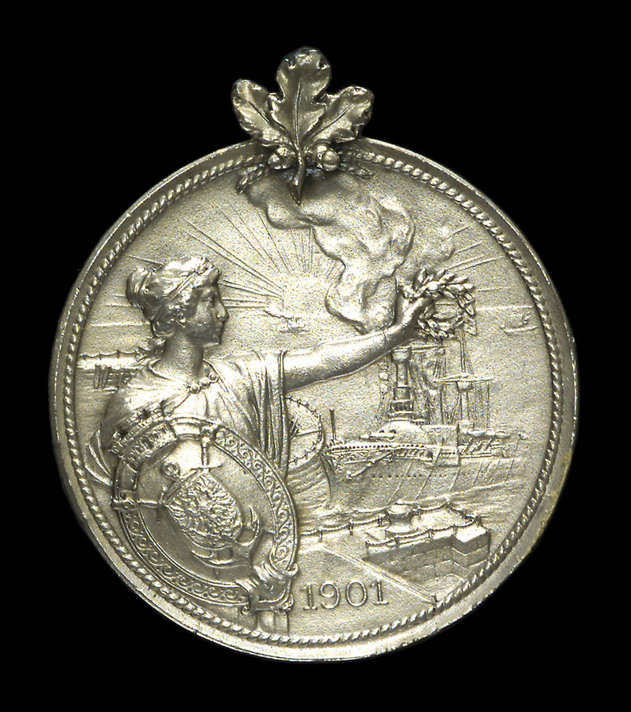 Detail of Medal commemorating the return of Count Waldersee from China, 1901; obverse by unknown