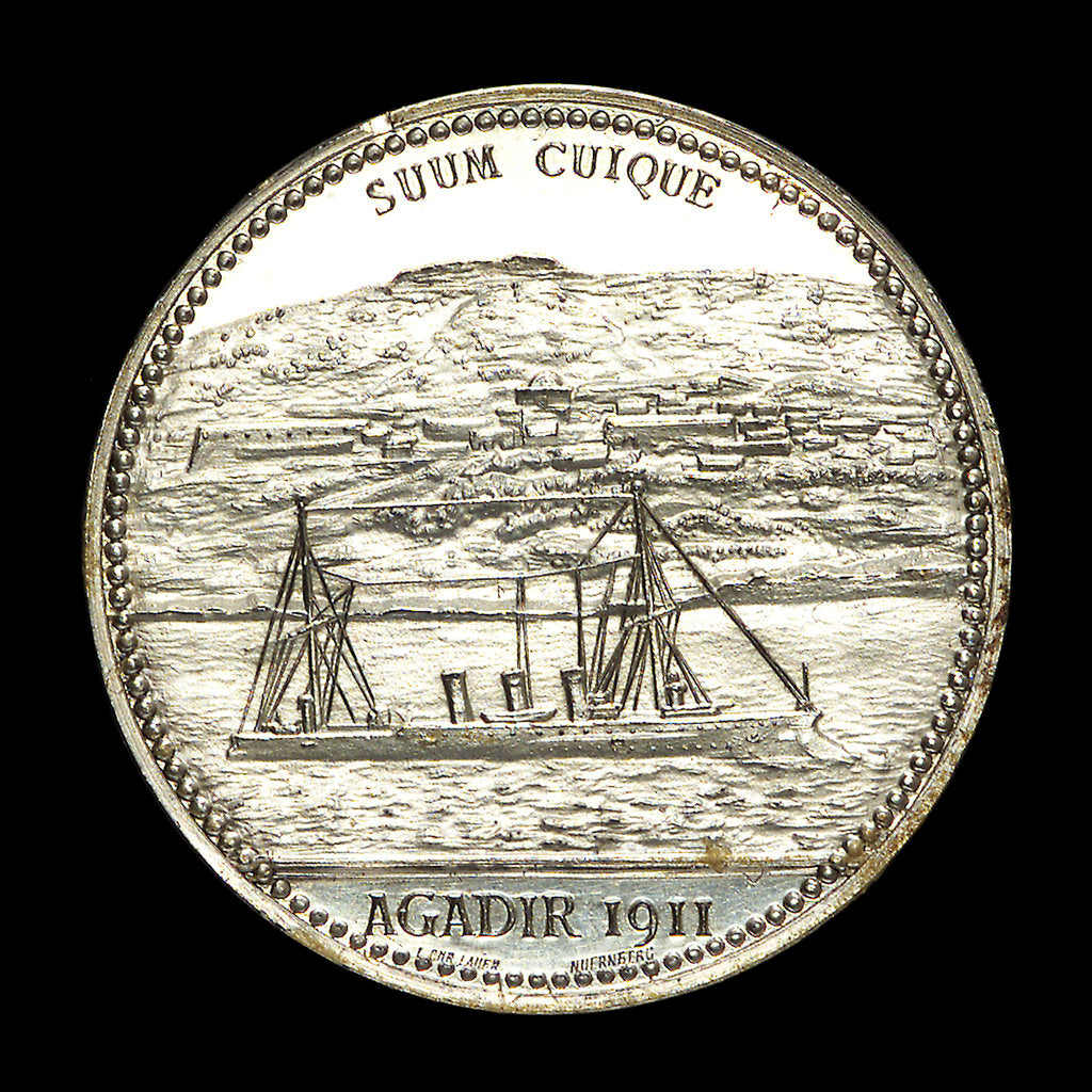 Detail of Medal commemorating Agadir and the gunboat 'Panther', 1911; reverse by L.C. Lauer