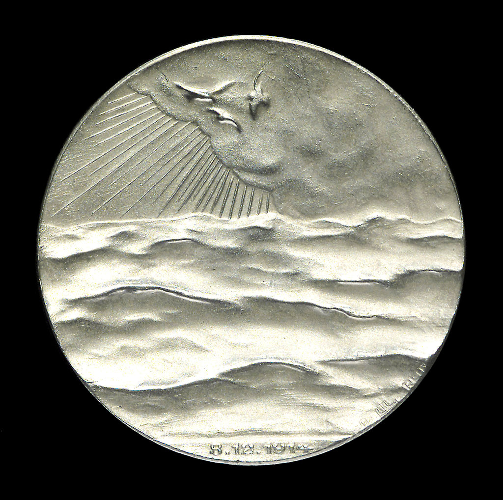Detail of Medal commemorating Count von Spee Count Otto and Count Henry von Spee and the Battle of the Falkland Islands, 1914; reverse by F. Eue