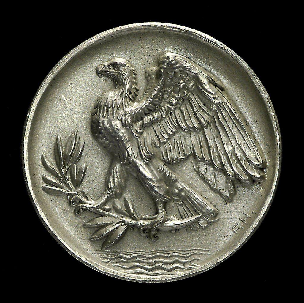 Detail of Medal commemorating the Battle of the Falkland Islands, 1914; obverse by F. H.