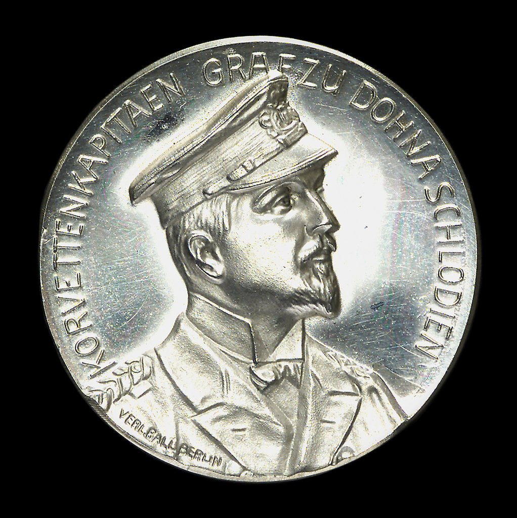 Detail of Medal commemorating Captain Count Dohna-Schlodien and the return of the 'Moewe' by M. Gotze