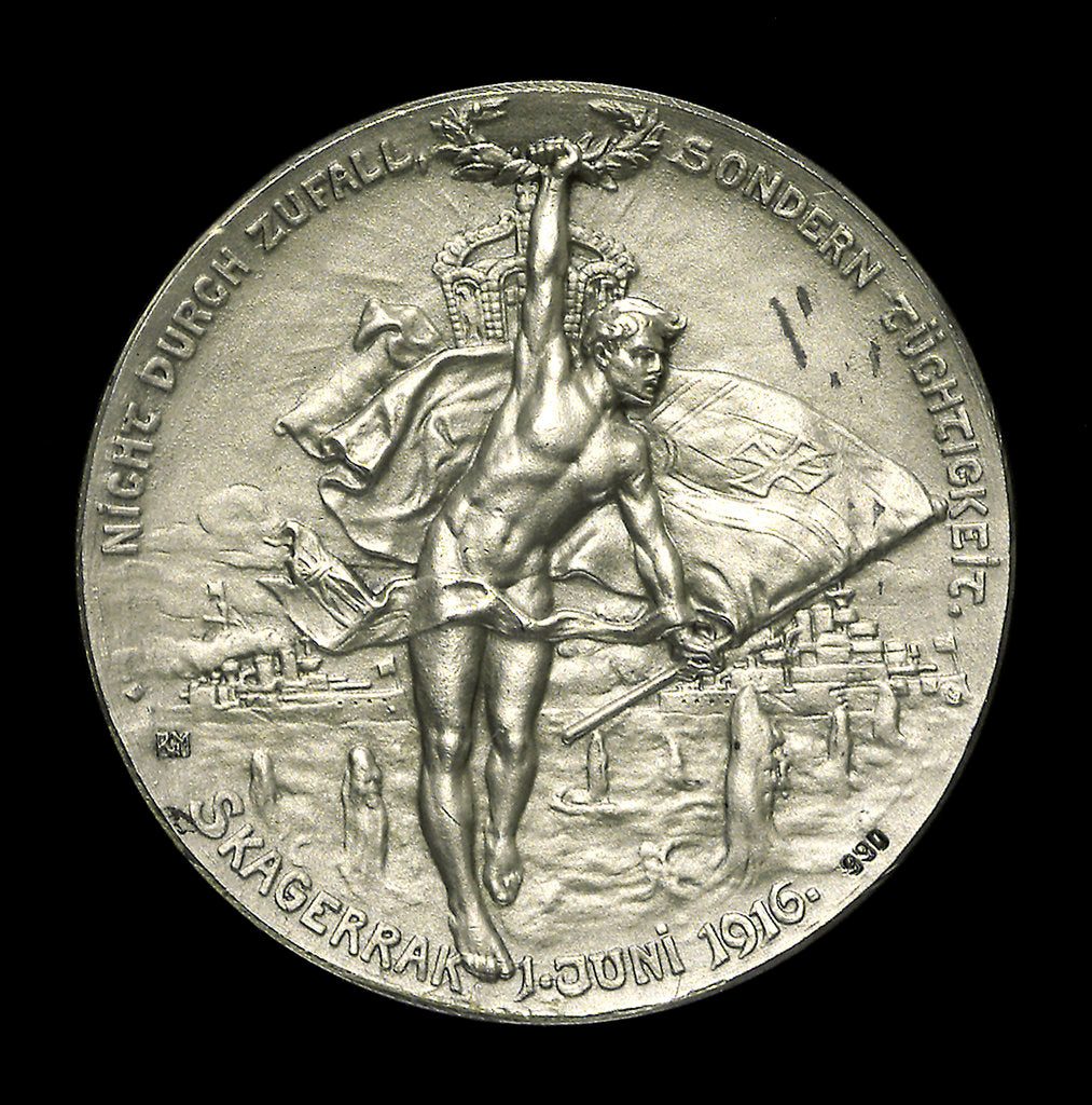 Detail of Medal commemorating Admiral Reinhard von Scheer (1863-1928) and the Battle of Jutland, 1916; reverse by B.H. Mayer