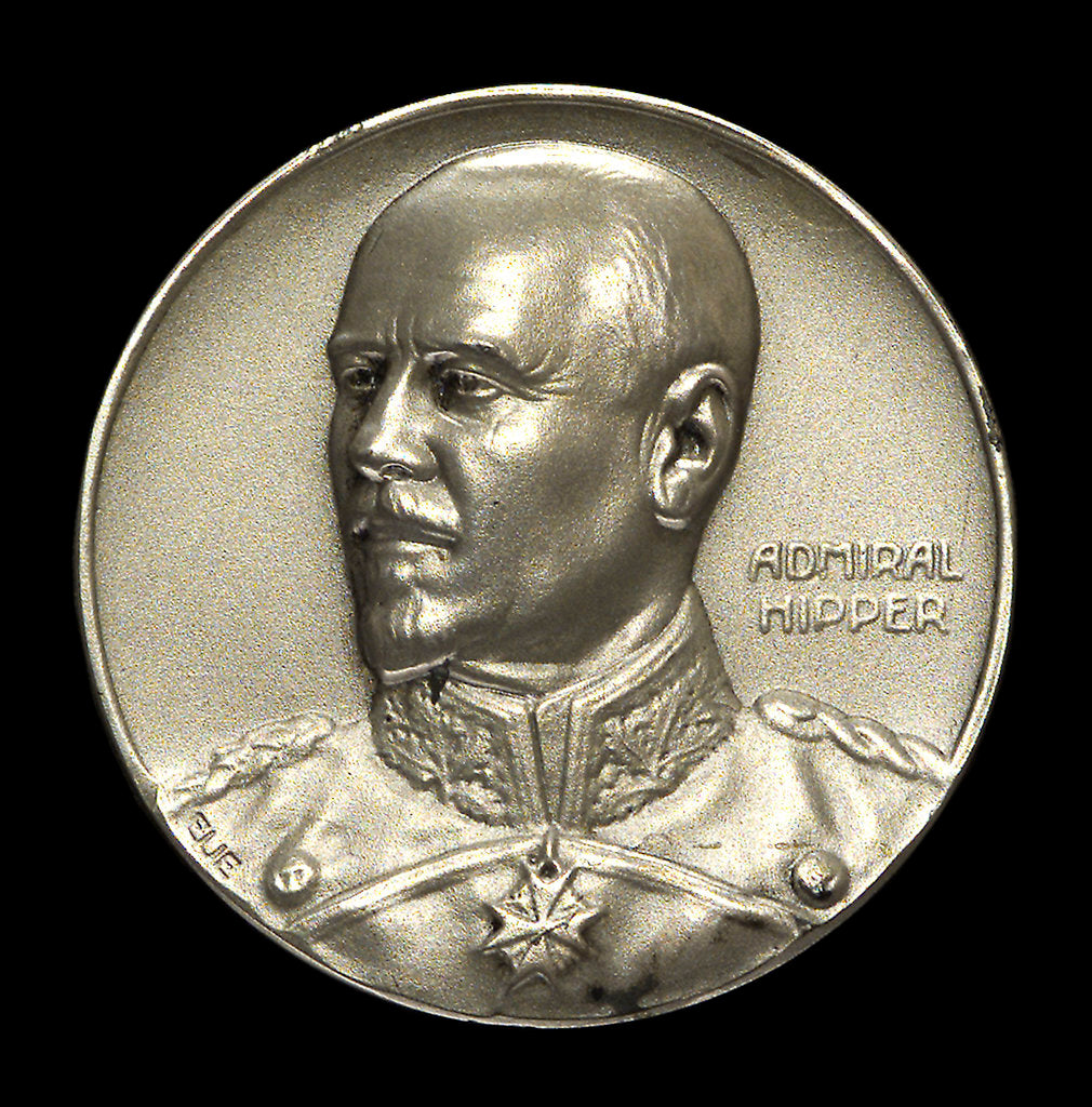 Detail of Medal commemorating Admiral Franz von Hipper (1863-1932) and the Battle of Jutland, 1916; obverse by F. Eue