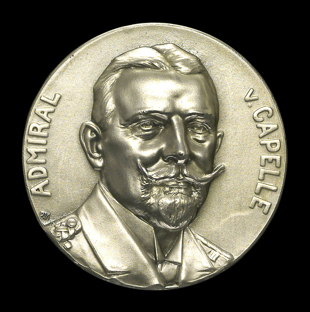 Detail of Medal commemorating Admiral Eduard von Capelle (1855-1931) and the Battle of Jutland, 1916; obverse by B.H. Mayer