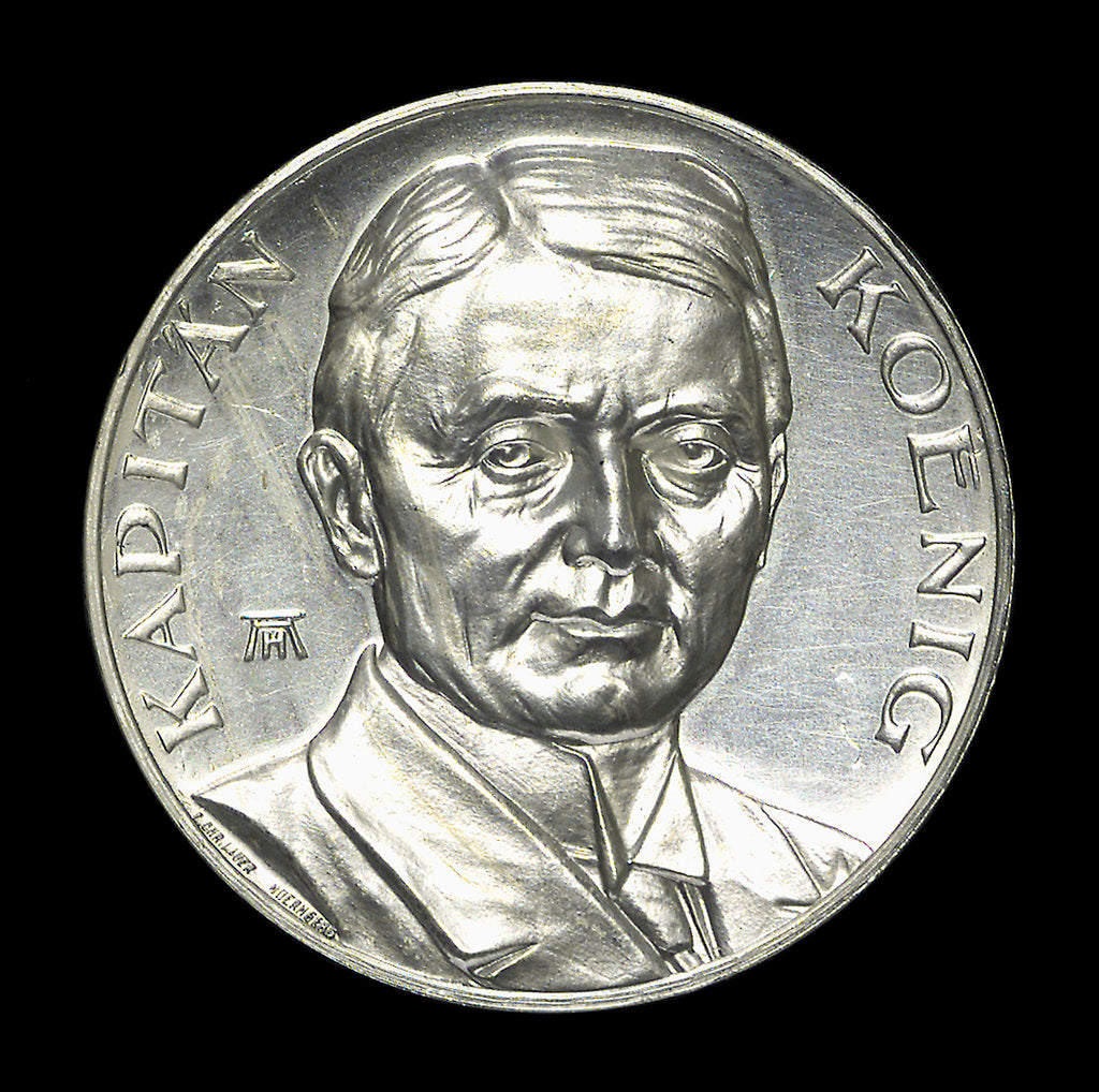 Detail of Medal commemorating Captain Paul König and the submarine 'Deutschland' by August Hummel