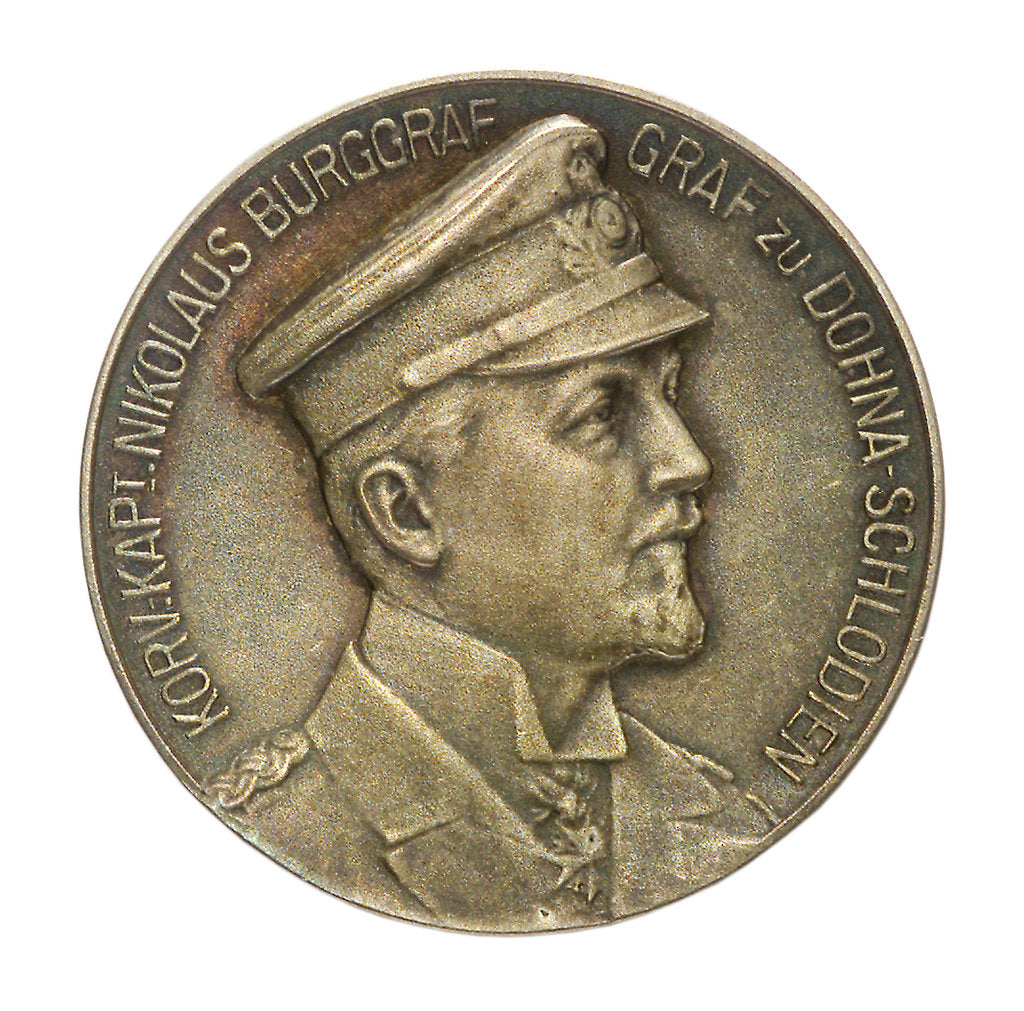 Detail of Medal commemorating Corvette Captain Nicolas Burgraf Count Dohna-Schlodien; obverse by D.M. Lauer