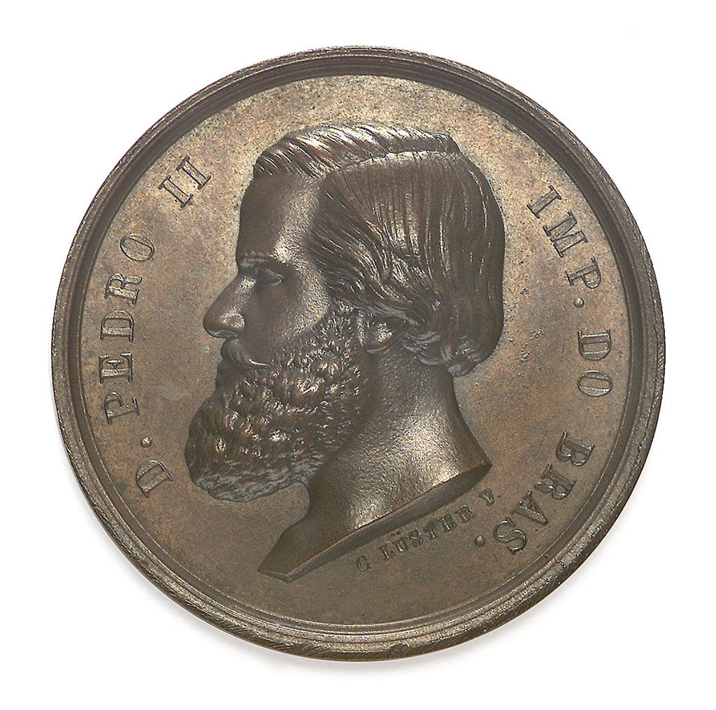 Detail of Medal commemorating the opening of the Imperial Dock, Rio de Janeiro, 1861; obverse by C. L