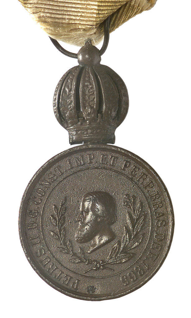 Detail of Medal commemorating the Battle of Riachuelo, 1865; obverse by unknown