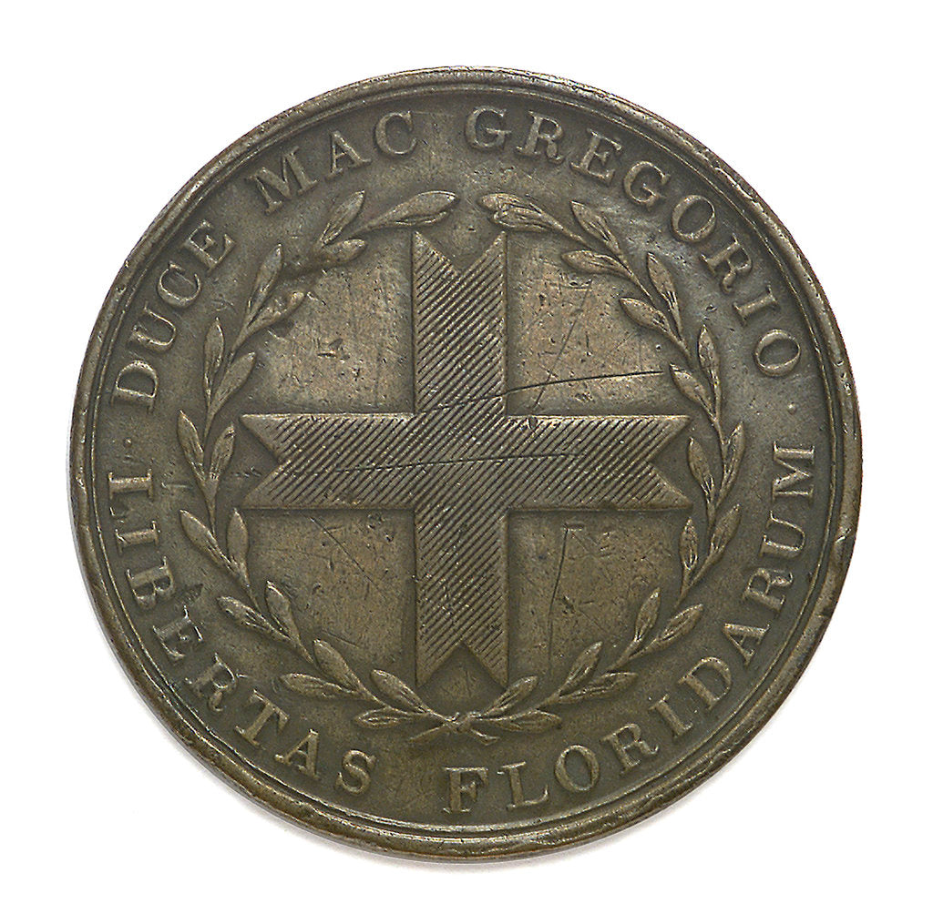 Detail of Medal commemorating G. MacGregor and the expedition to Florida, 1817; obverse by unknown