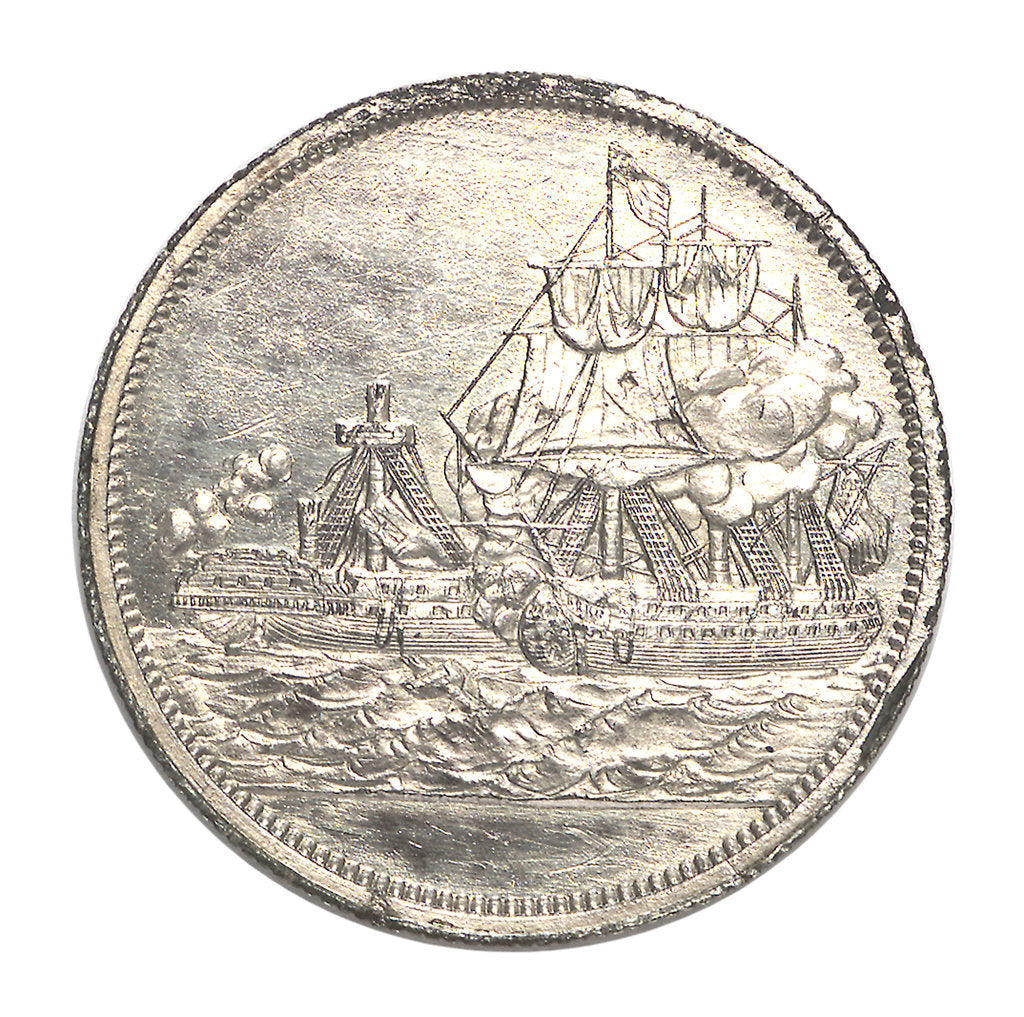 Detail of Medal commemorating the capture of HMS 'Guerriere', 1812; obverse by G.H. Lovett