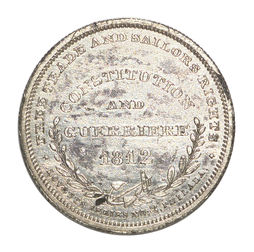 Detail of Medal commemorating the capture of HMS 'Guerriere', 1812; reverse by G.H. Lovett