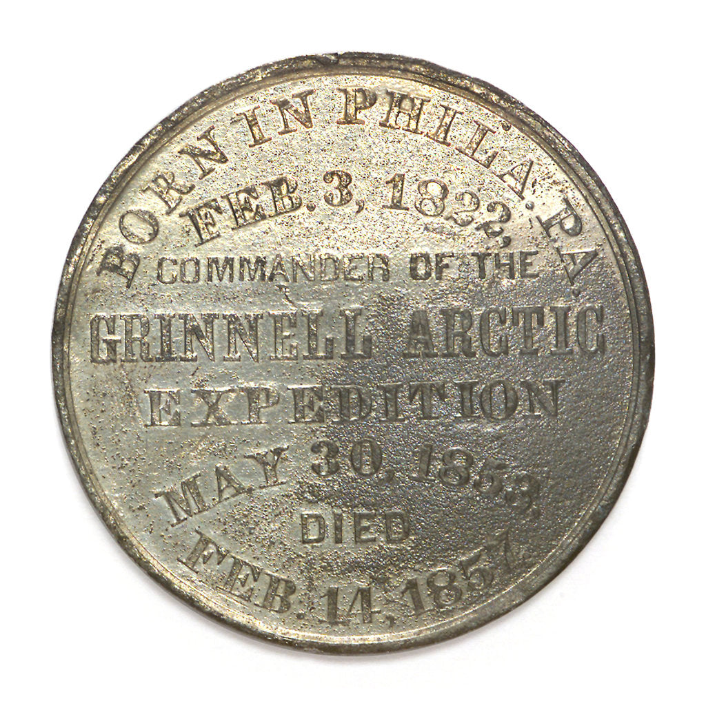 Detail of Medal commemorating Dr Elisha Kent Kane (1820-1857), Arctic explorer; reverse by F.C. Kay & Sons