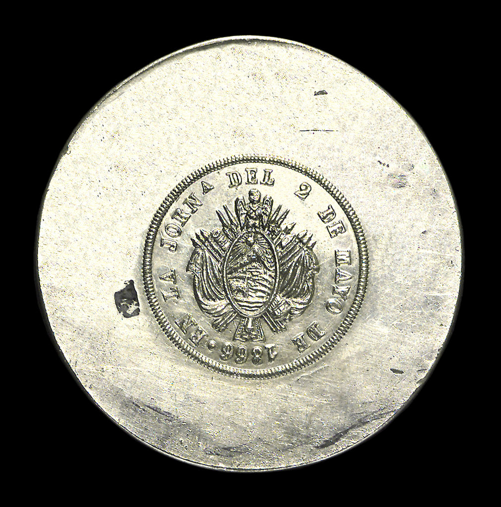 Detail of Medal commemorating the defence of Callao, 1866; reverse by unknown